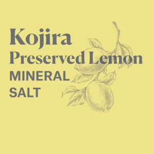 Artwork label of Kojira Preserved Lemon Mineral Salt