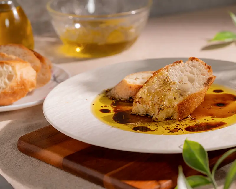 Best salts for olive oil bread dip with warm bread and olive oil