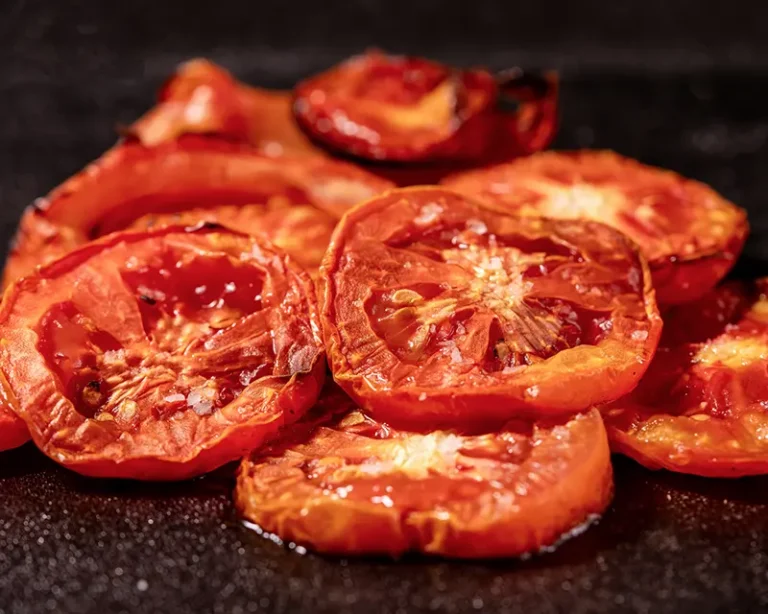 how salt affects browning as roasted tomatoes lose moisture and caramelise