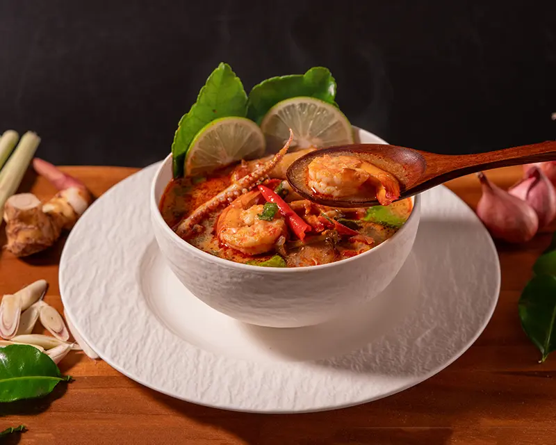 Thai seafood soup showing whole-food umami in an MSG vs umami comparison